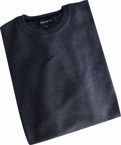 TP067K Indigo Round Neck Knit