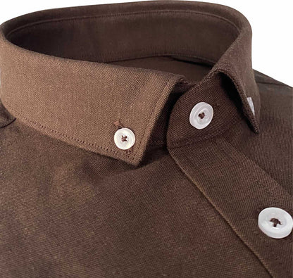 TP330 BROWN Oxford Long Sleeve Shirt