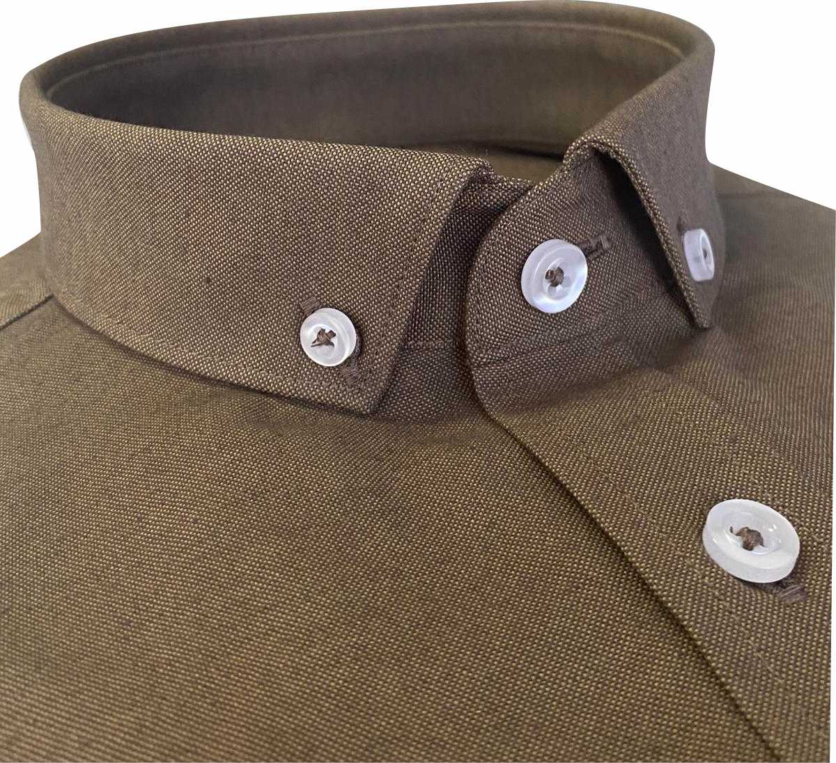 TP330 DK TAN Oxford Long Sleeve Shirt