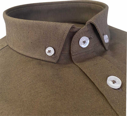 TP330 DK TAN Oxford Long Sleeve Shirt