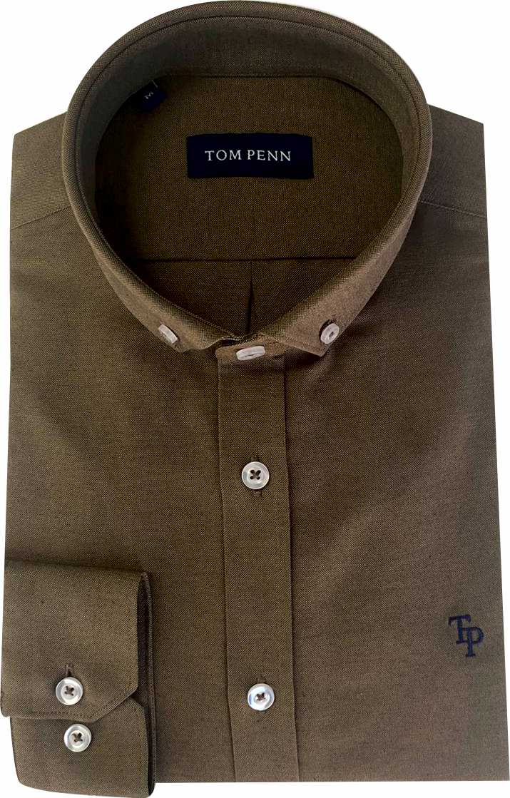 TP330 DK TAN Oxford Long Sleeve Shirt