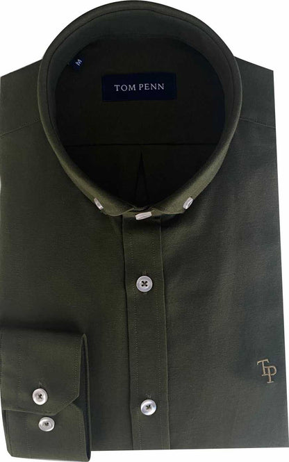 TP330 MOSS GREEN  Oxford Long Sleeve Shirt
