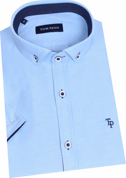 TP828 Ocean Tom Penn Short Sleeve Oxford Shirt