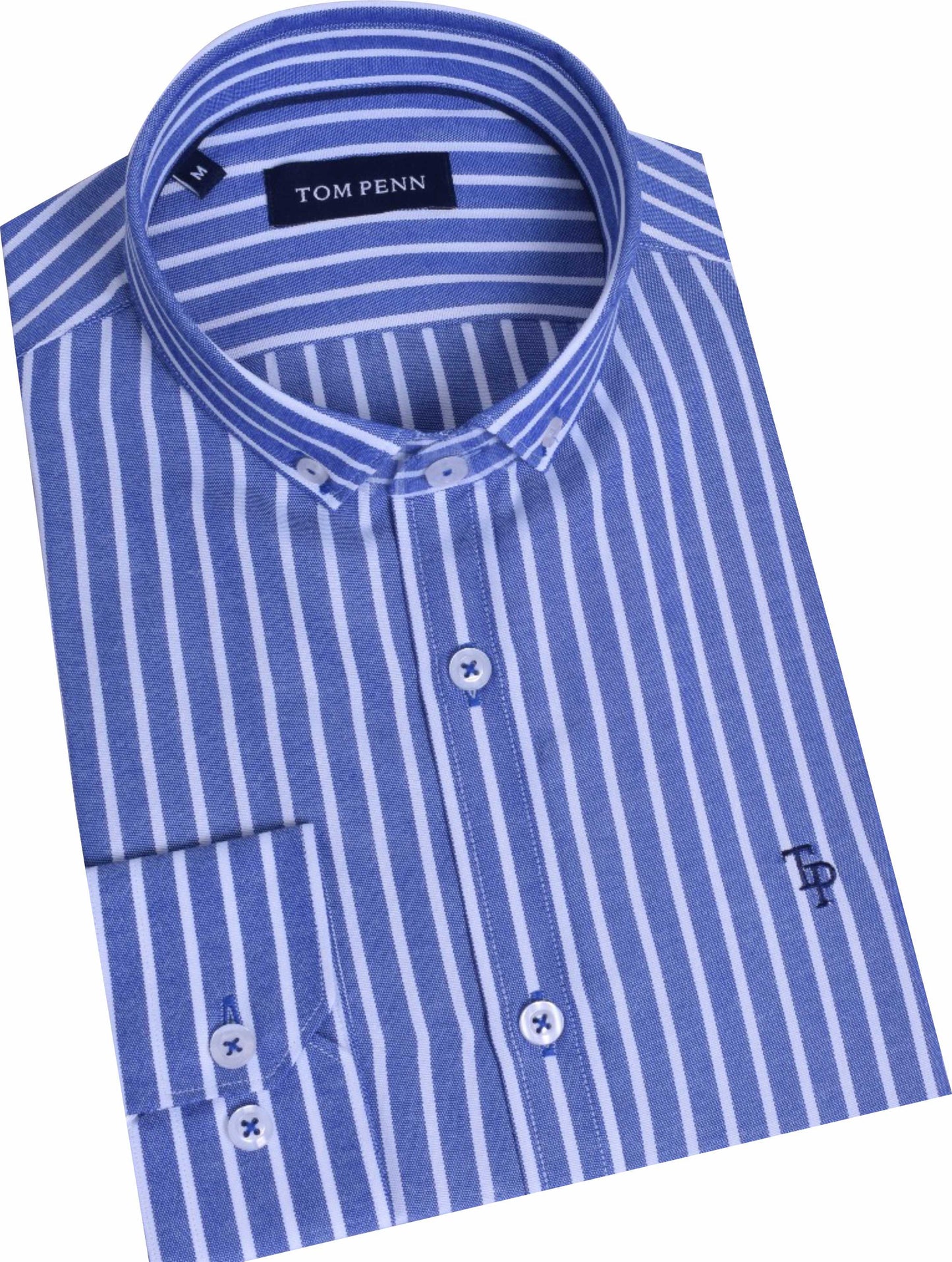 TP932 Blue Tom Penn Striped Shirt