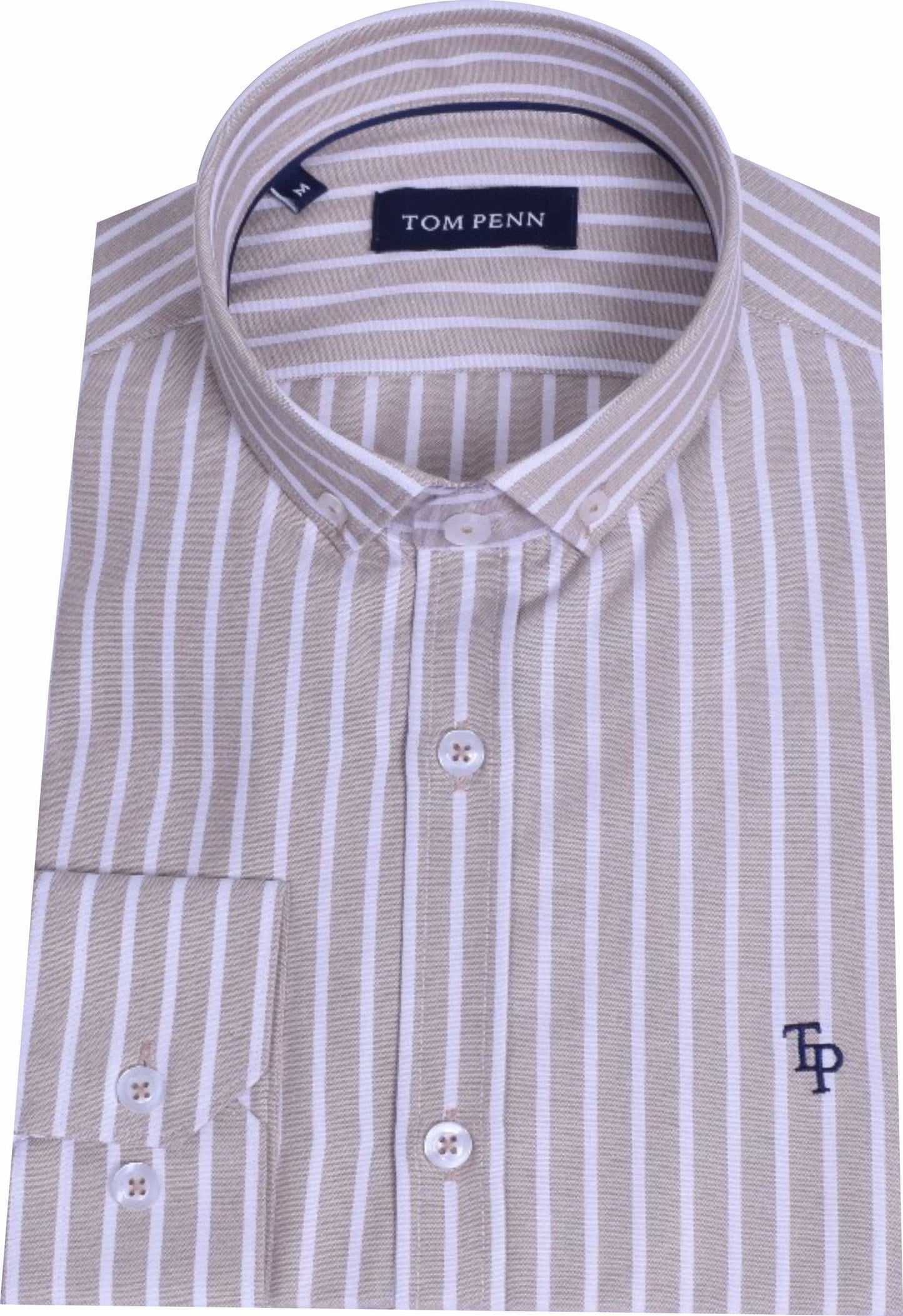 TP933 Tan Tom Penn Striped Shirt