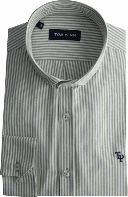 TP936 Green Tom Penn Striped Shirt.