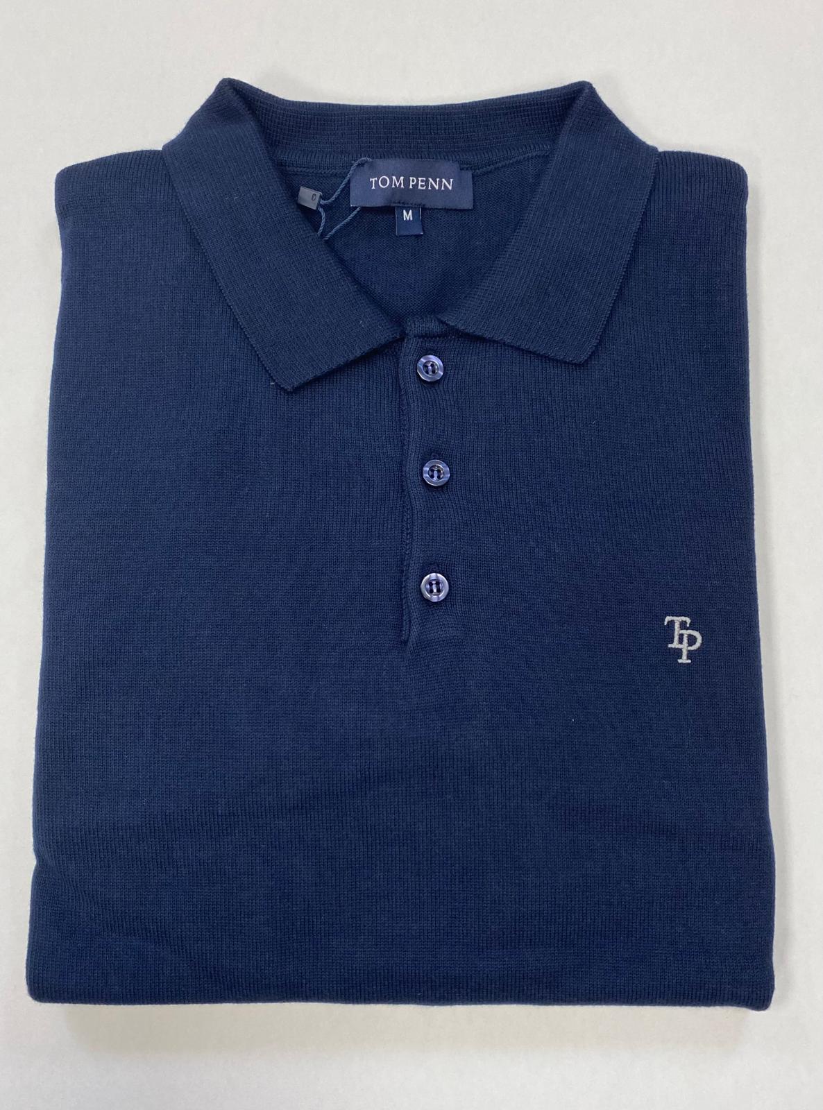 TP055K  Navy long sleeve polo