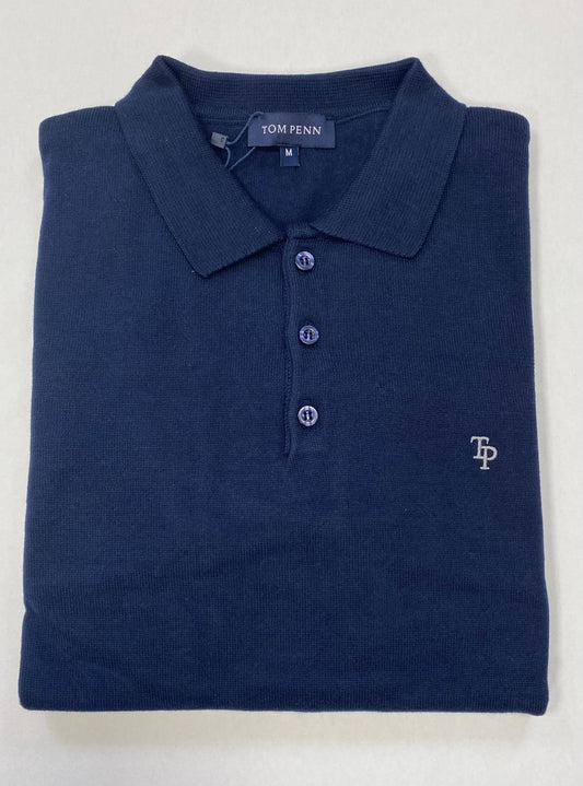 TP055K  Navy long sleeve polo