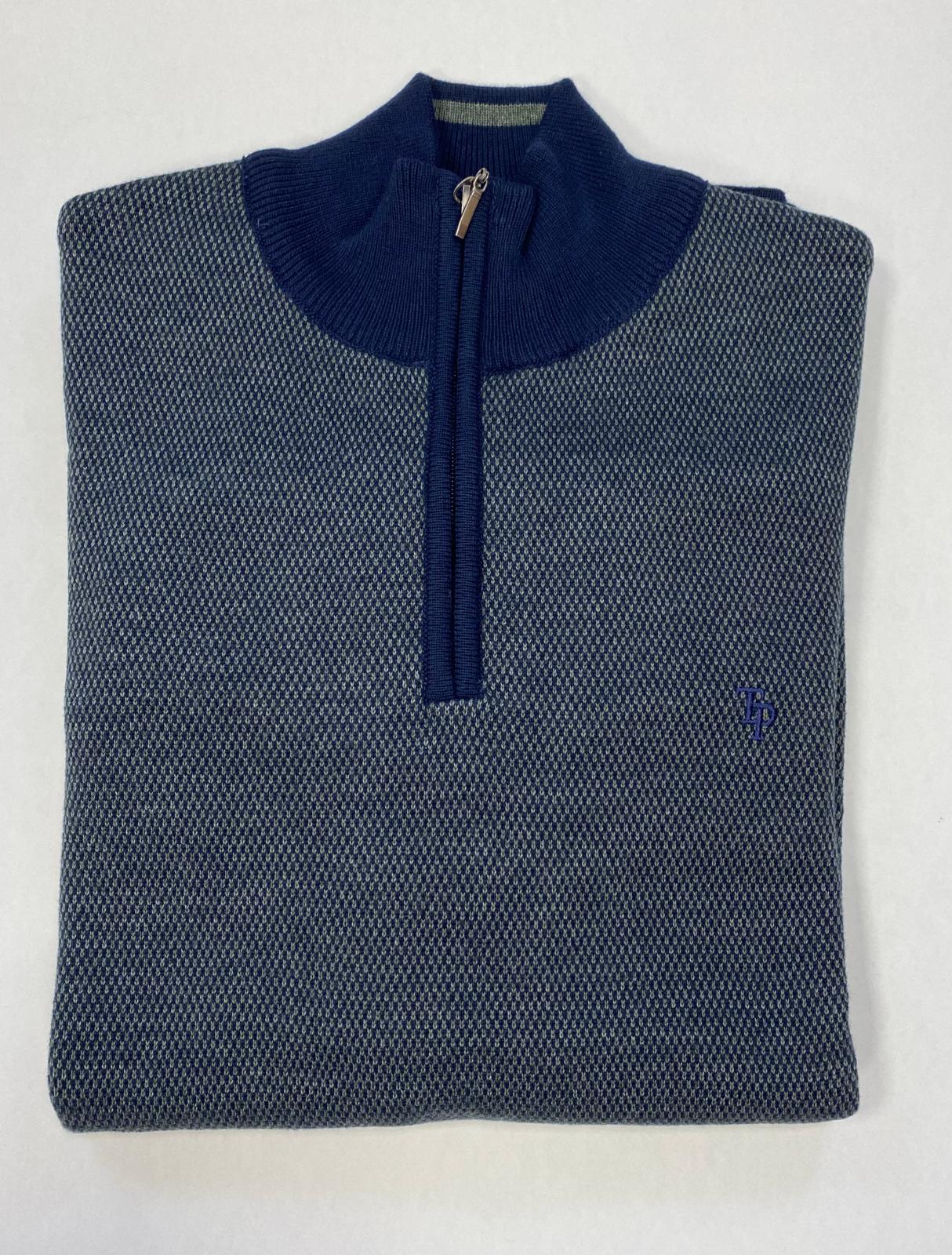 TP056K N.Olive 1/4 Zip Knit