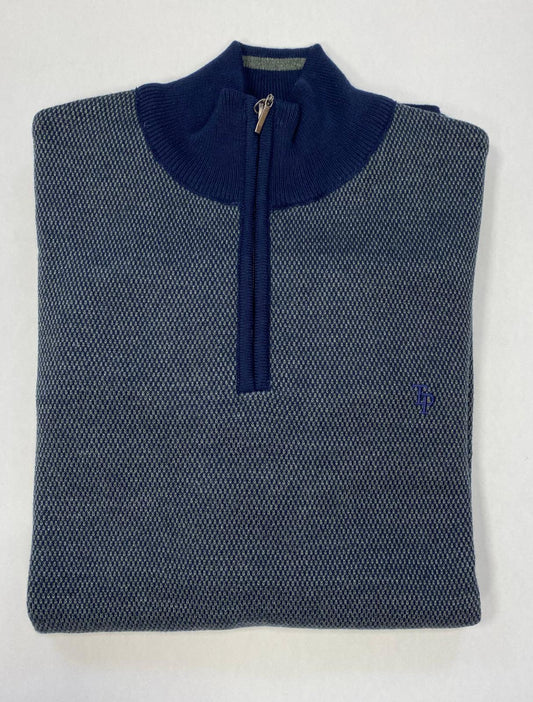 TP056K N.Olive 1/4 Zip Knit