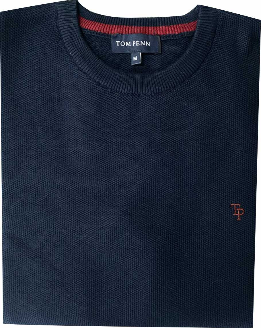 TP067K Navy Round Neck Knit