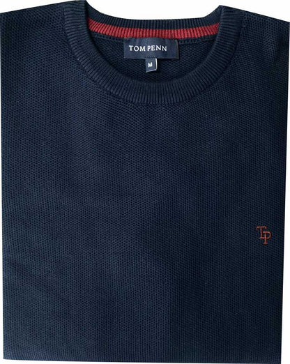 TP067K Navy Round Neck Knit