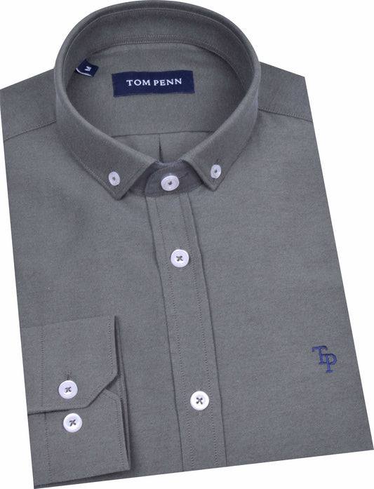TP330 Khaki Oxford Long Sleeve Shirt