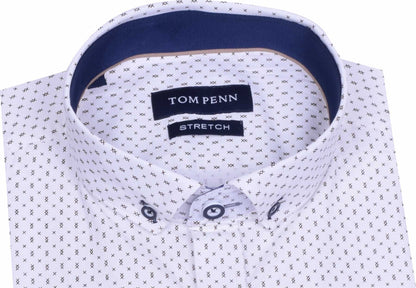 TP906 Tom Penn White Print Shirt