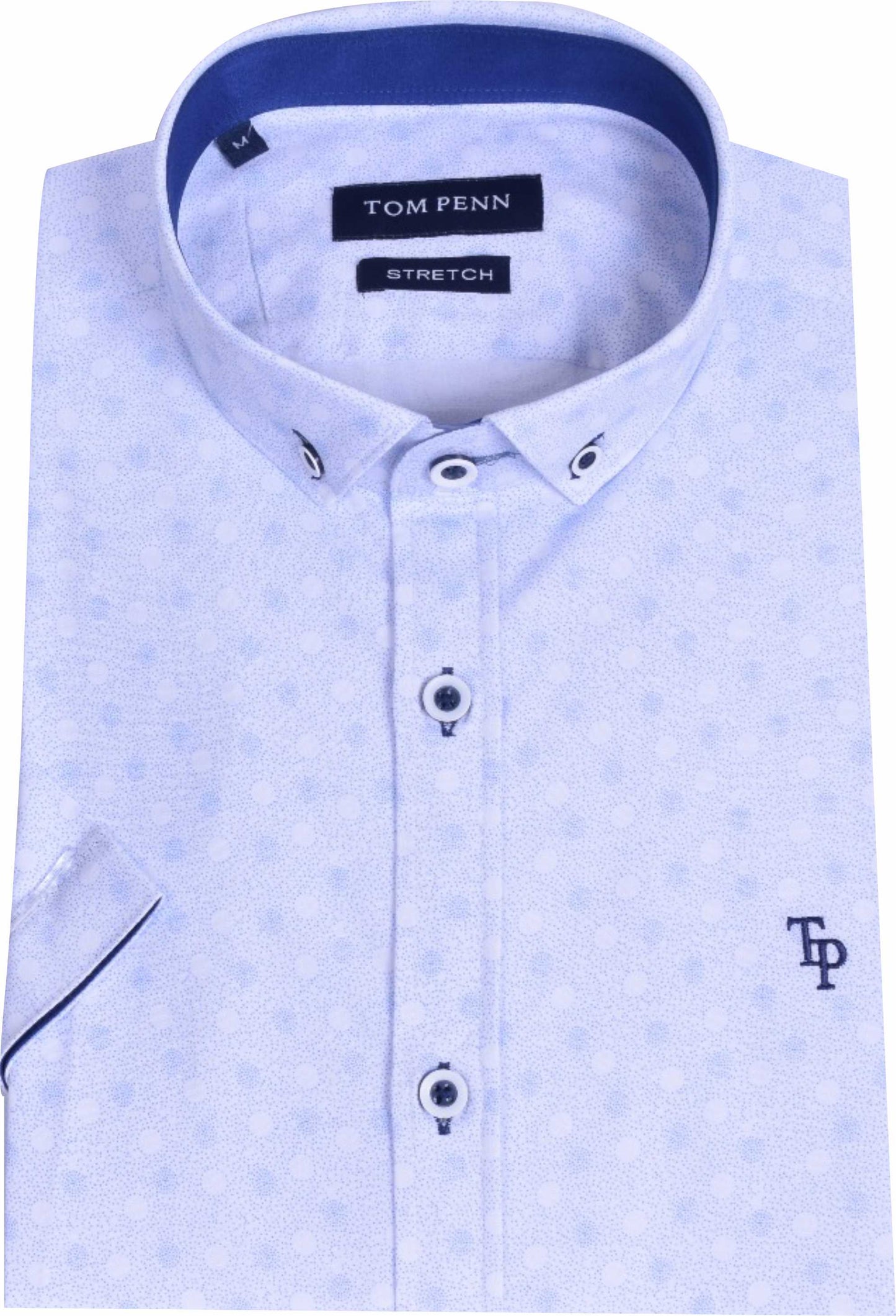 TP925 Sky Printed Tom Penn Short Sleeve Shirt.