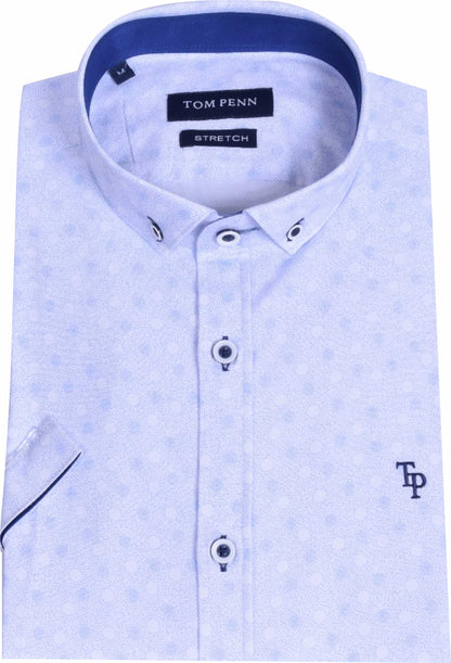 TP925 Sky Printed Tom Penn Short Sleeve Shirt.