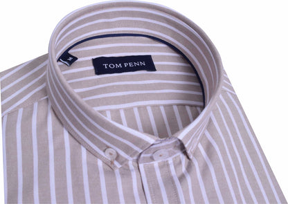 TP933 Tan Tom Penn Striped Shirt