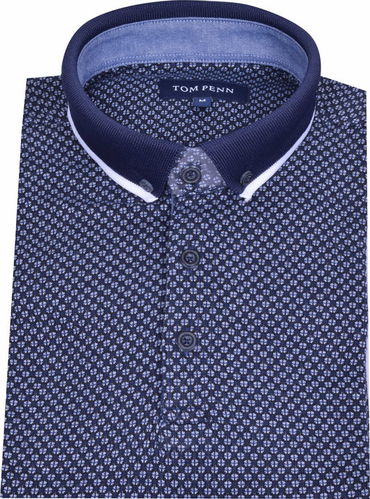 TPP955 Navy Tom Penn Knitted Polo