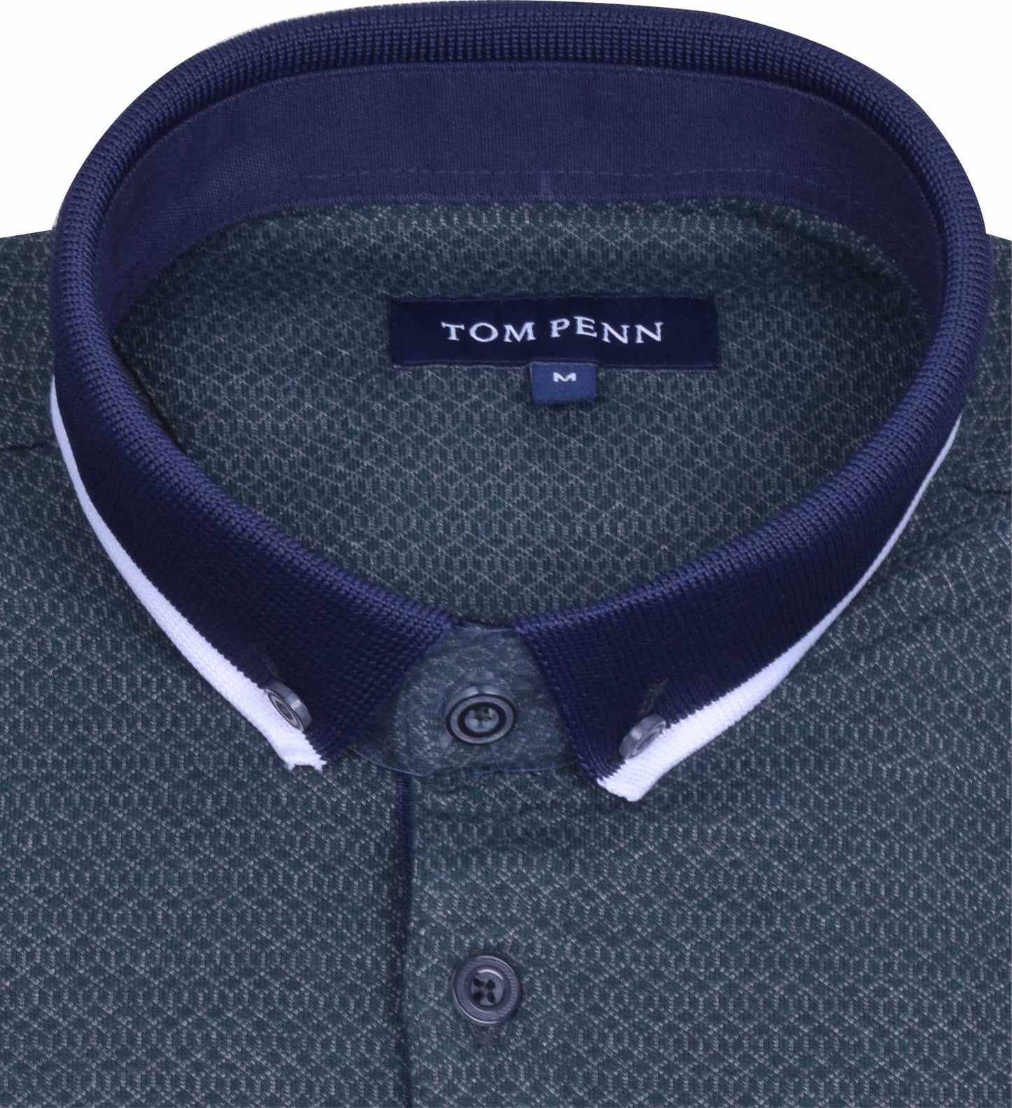 TPP967 Green Tom Penn Knitted Polo