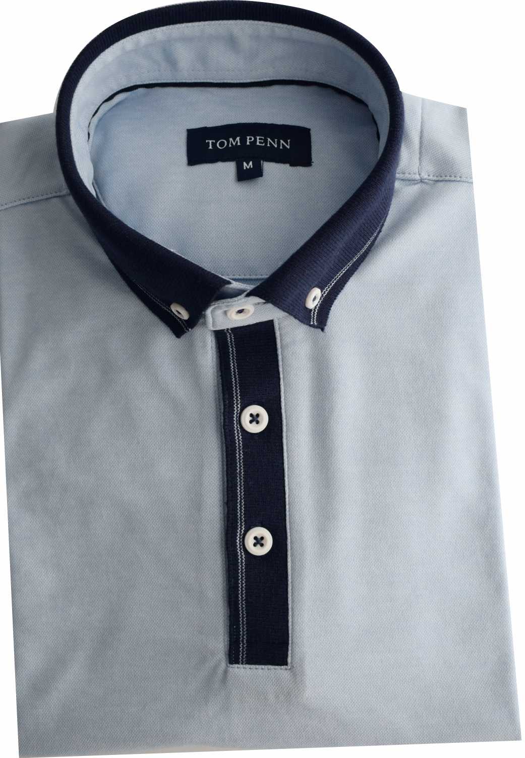 TPP981 Sky Tom Penn Knitted collar Tan Polo