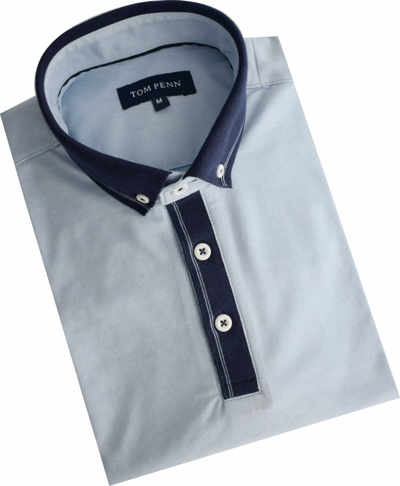 TPP981 Sky Tom Penn Knitted collar Tan Polo