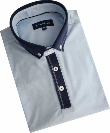 TPP981 Sky Tom Penn Knitted collar Tan Polo