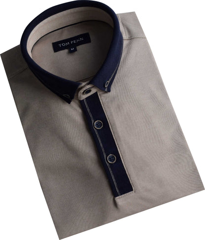 TPP982 Tom Penn Knitted collar Tan Polo
