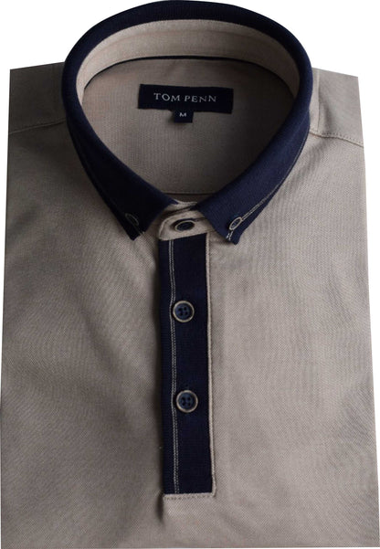 TPP982 Tom Penn Knitted collar Tan Polo