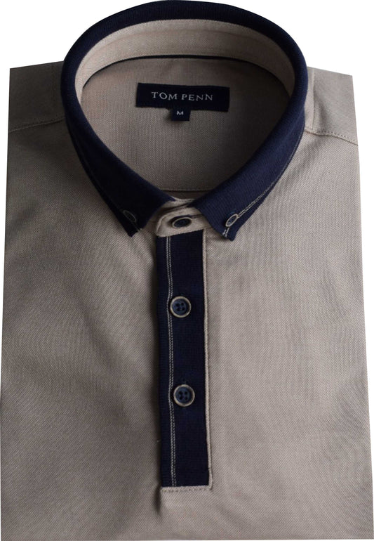 TPP982 Tom Penn Knitted collar Tan Polo