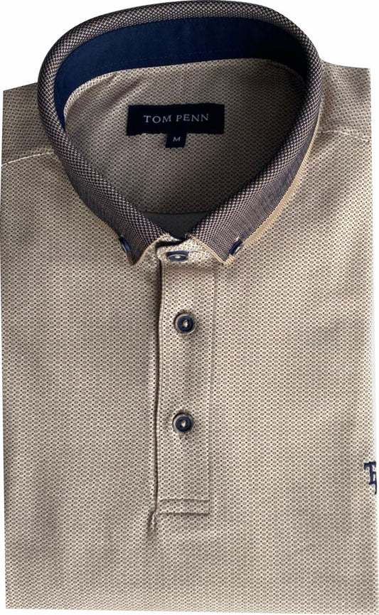 TPP984 Tan All over Print Polo
