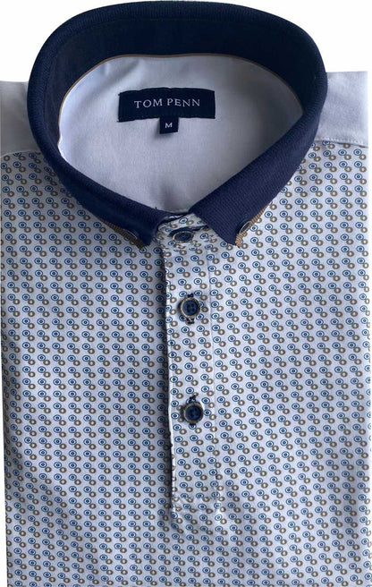 TPP986 W/Tan Panel Print Polo