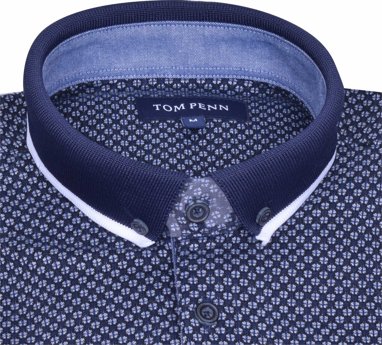TPP955 Navy Tom Penn Knitted Polo