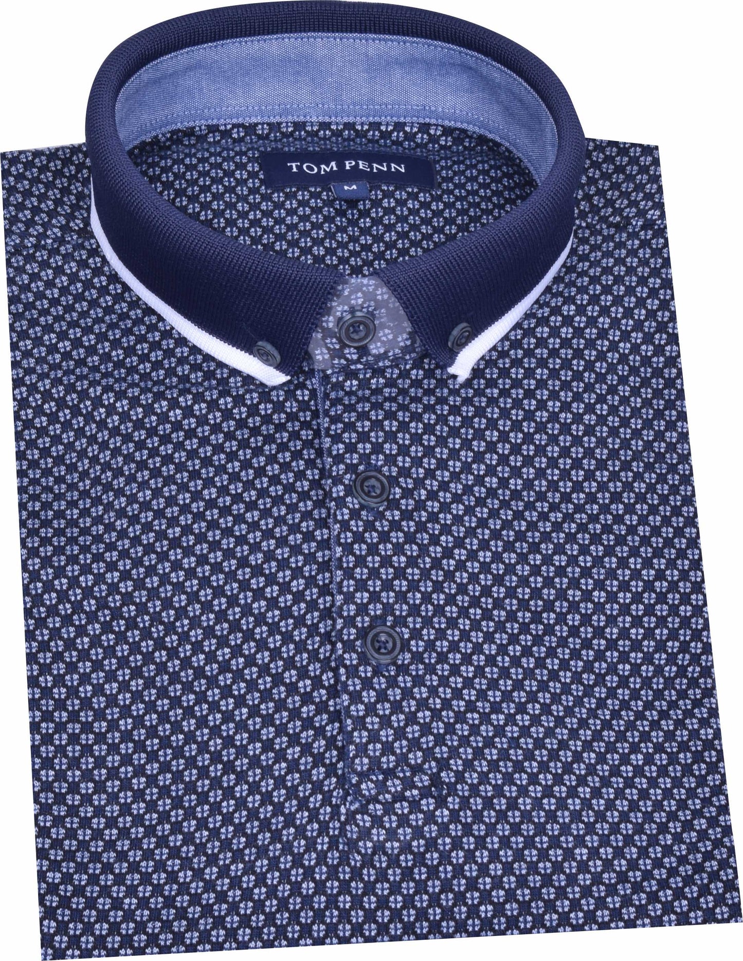 TPP955 Navy Tom Penn Knitted Polo
