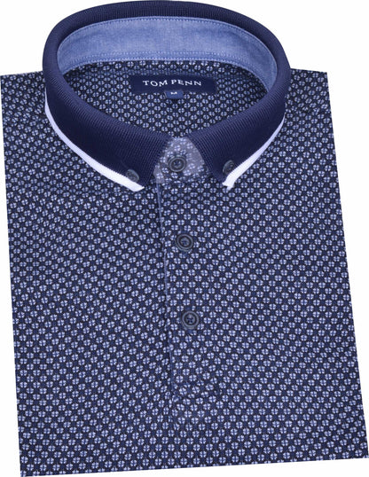TPP955 Navy Tom Penn Knitted Polo