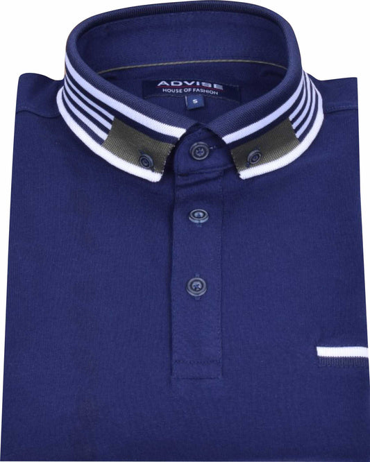 POLO305 Navy Advise Polo Shirt