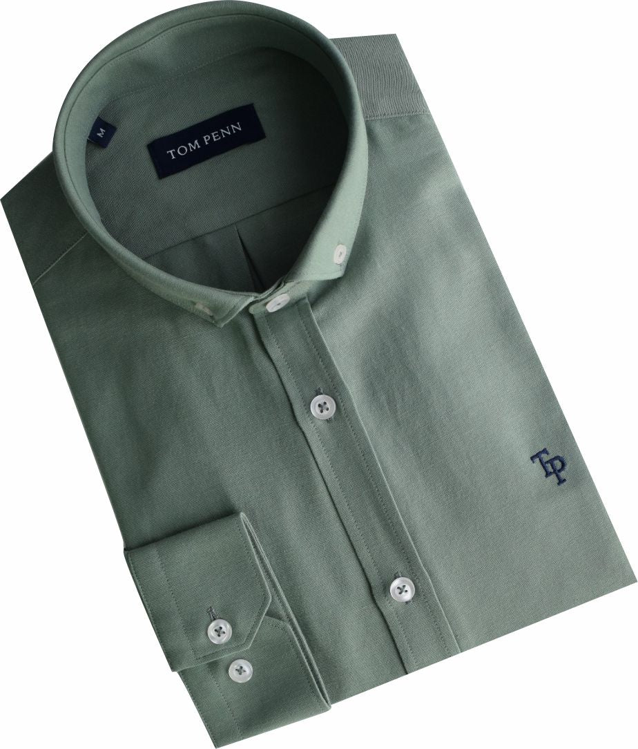 TP330 Green Oxford Long Sleeve Shirt