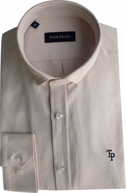TP330 Ivory Oxford Long Sleeve Shirt
