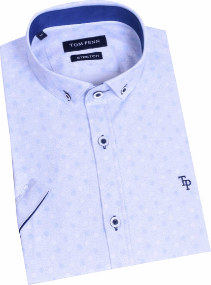 TP925 Sky Printed Tom Penn Short Sleeve Shirt.
