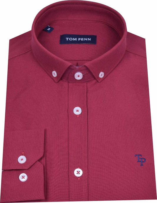 TP330 Cherry Oxford Long Sleeve Shirt