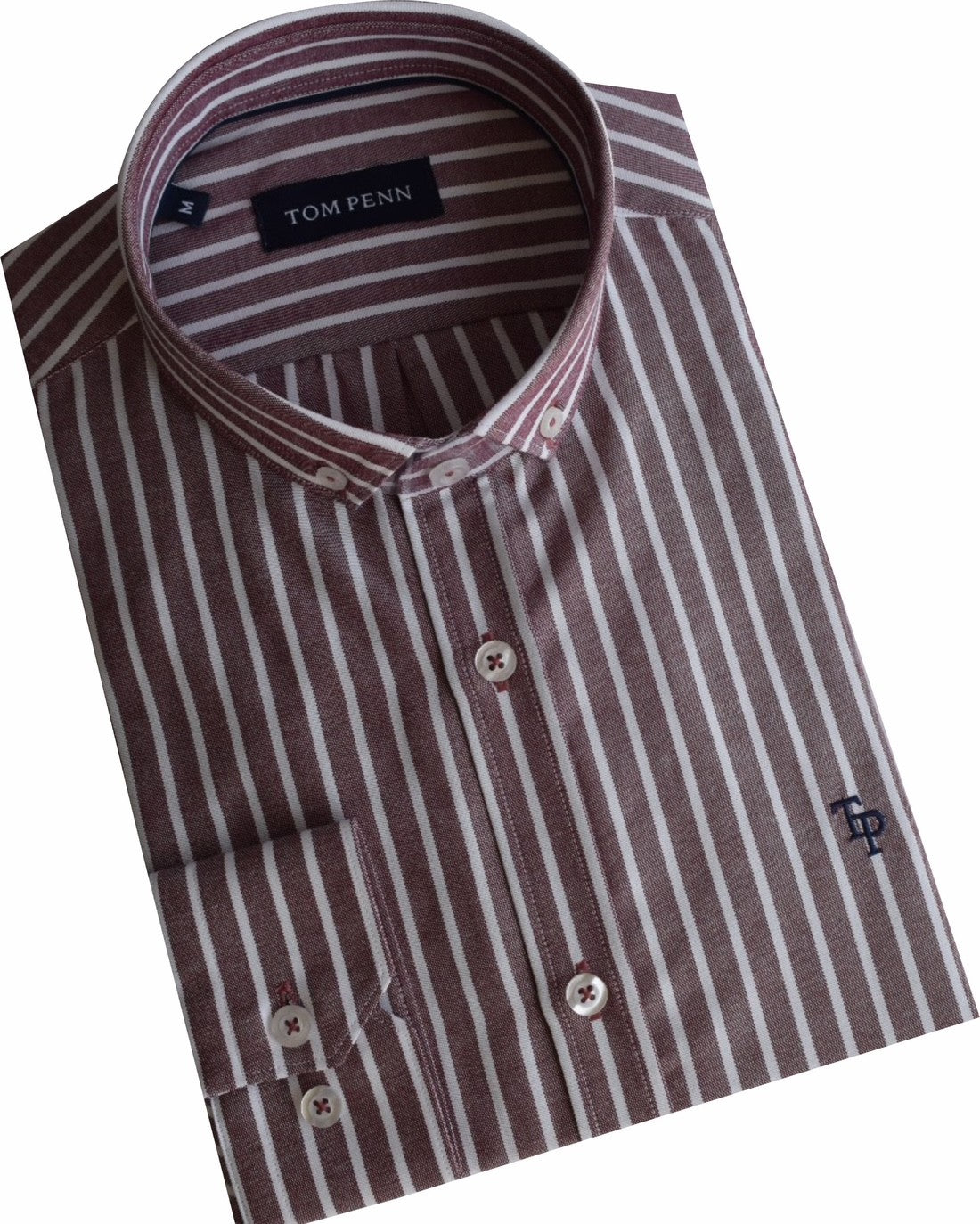 TP934 Burg Tom Penn Striped Shirt