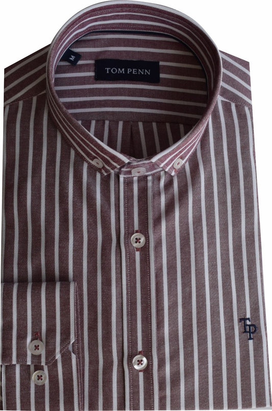 TP934 Burg Tom Penn Striped Shirt